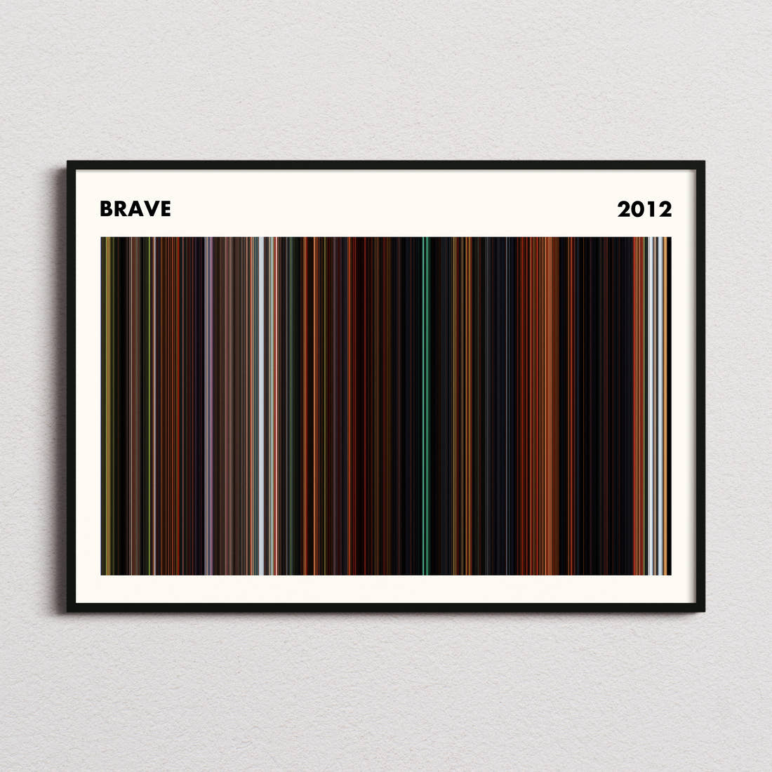 Brave Movie Barcode Poster - Simplified