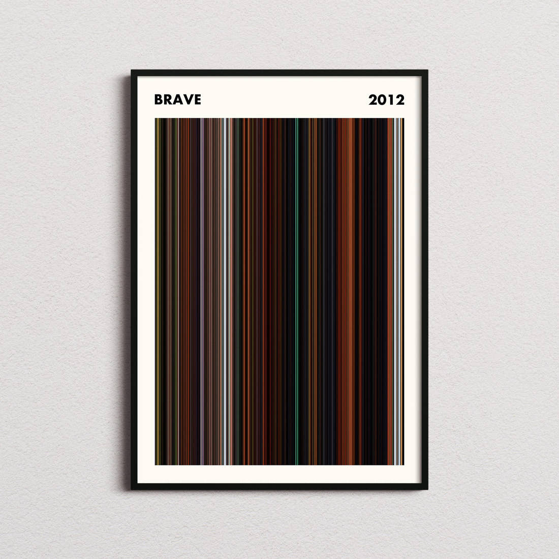 Brave Movie Barcode Poster - Simplified