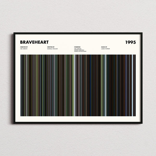 Braveheart Movie Barcode Poster