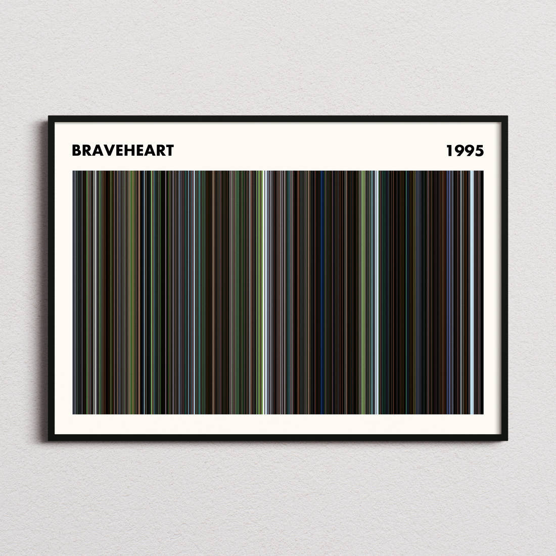 Braveheart Movie Barcode Poster - Simplified