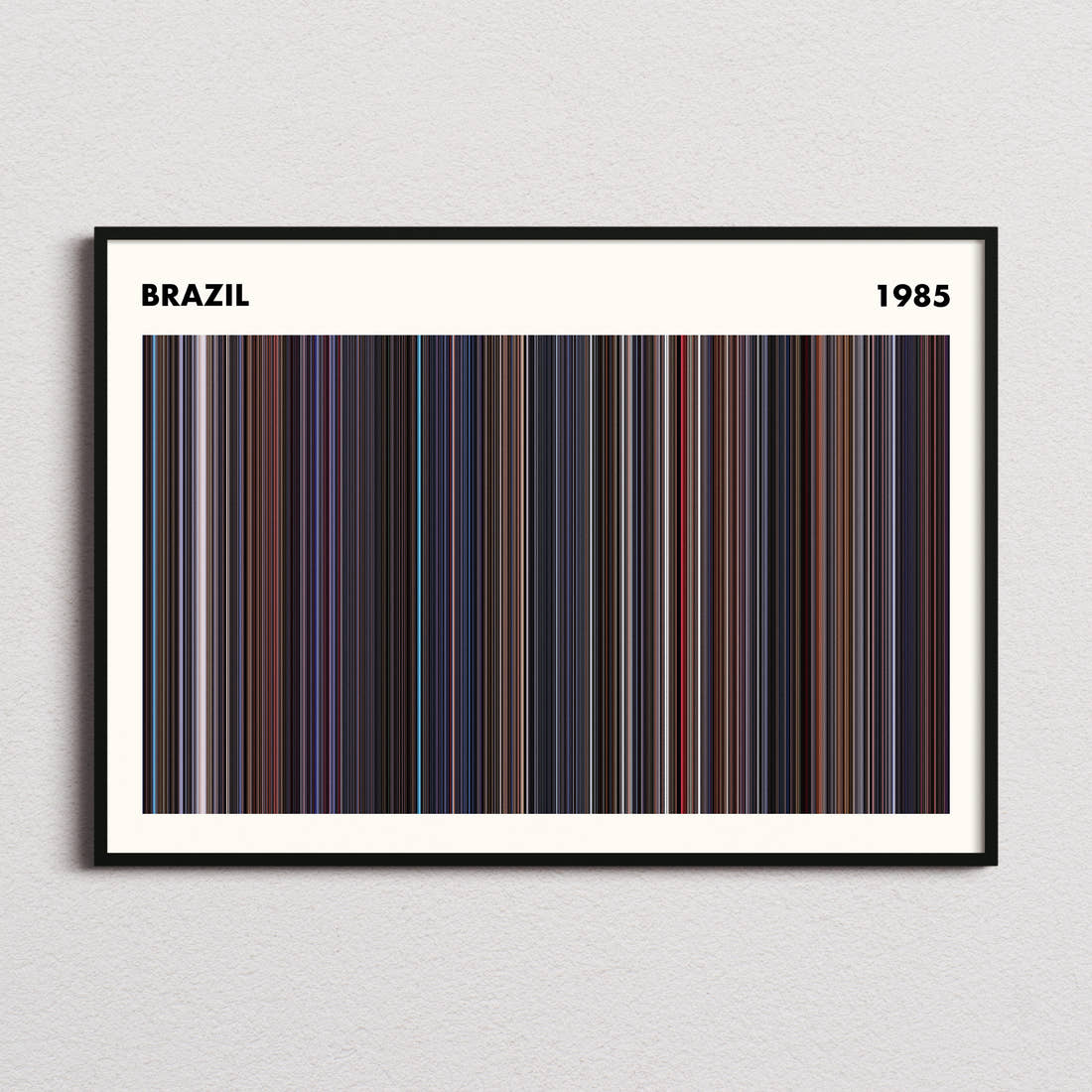Brazil Movie Barcode Poster - Simplified
