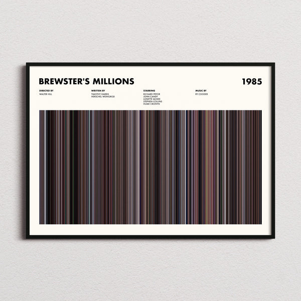 Brewster's Millions Movie Barcode Poster