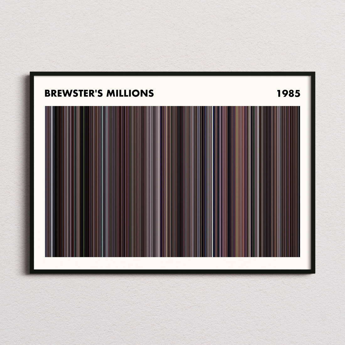 Brewster's Millions Movie Barcode Poster - Simplified