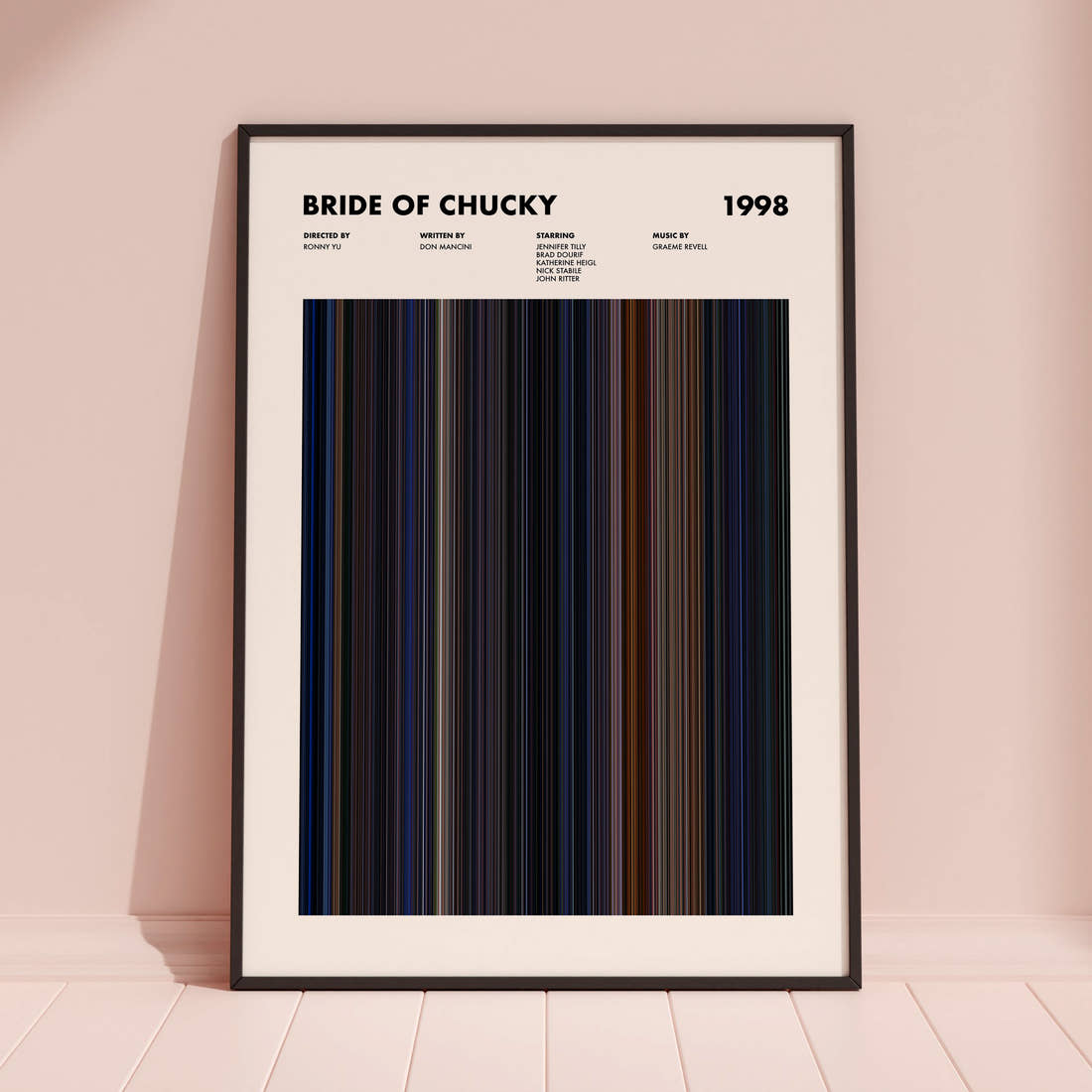 Bride of Chucky Movie Barcode Poster