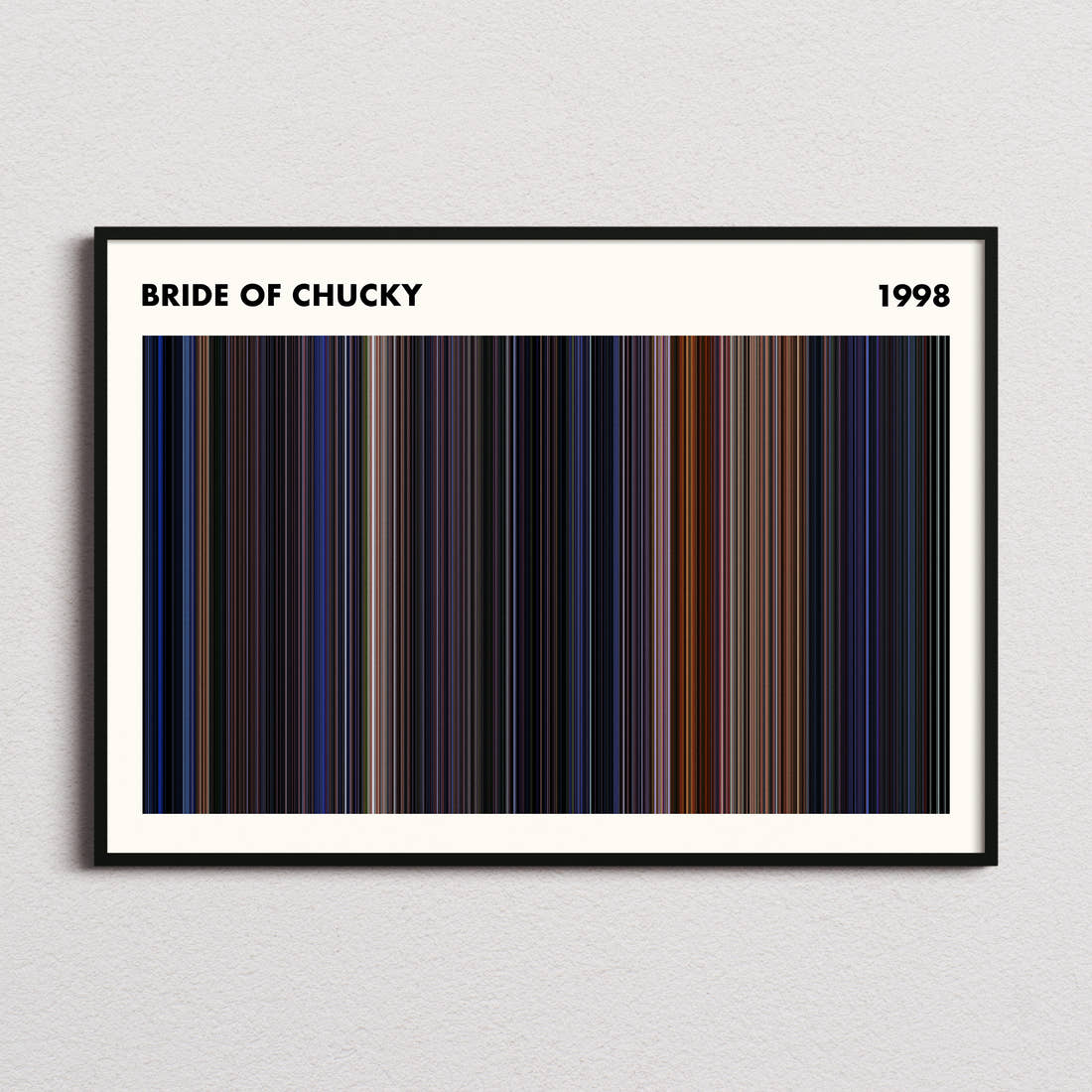 Bride of Chucky Movie Barcode Poster - Simplified