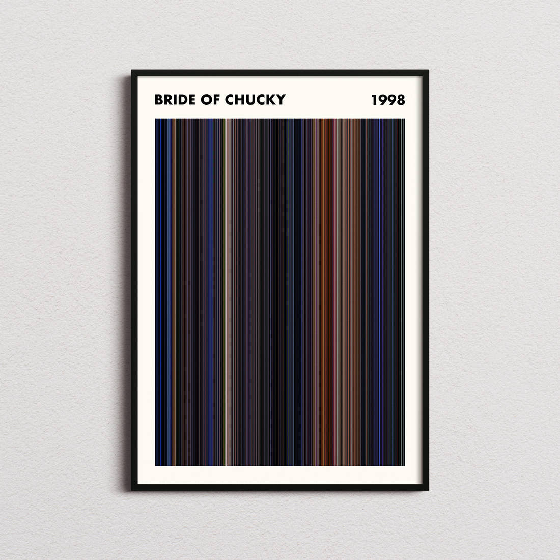 Bride of Chucky Movie Barcode Poster - Simplified