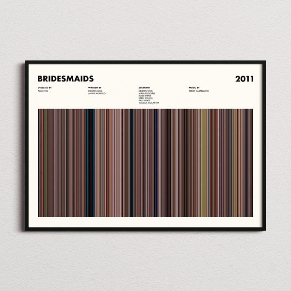 Bridesmaids Movie Barcode Poster