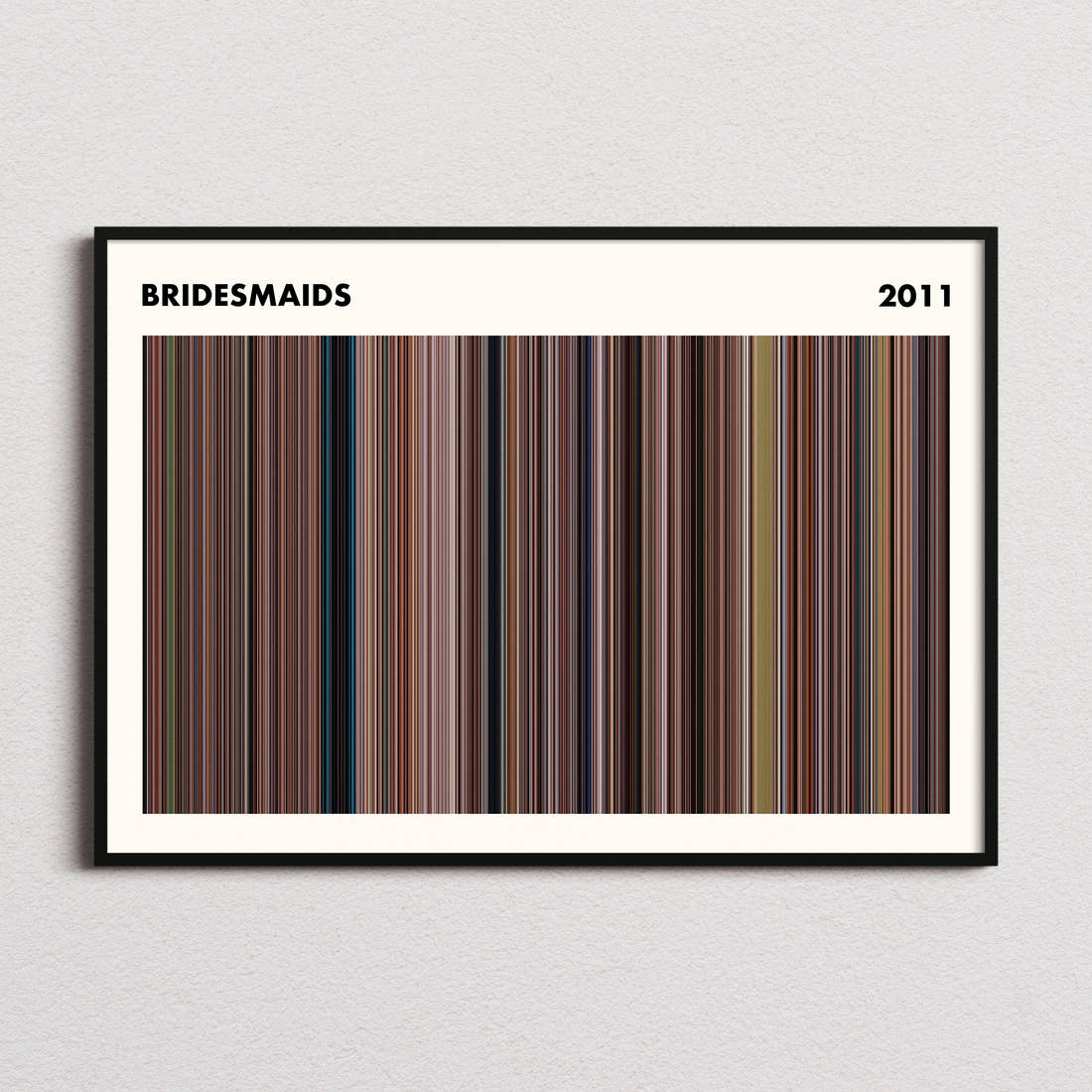 Bridesmaids Movie Barcode Poster - Simplified