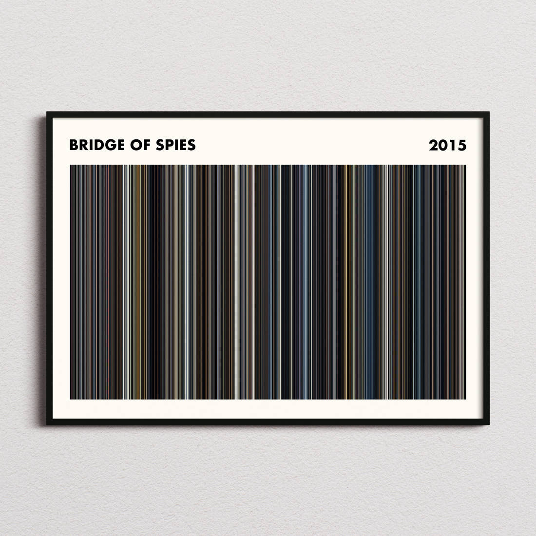 Bridge of Spies Movie Barcode Poster - Simplified