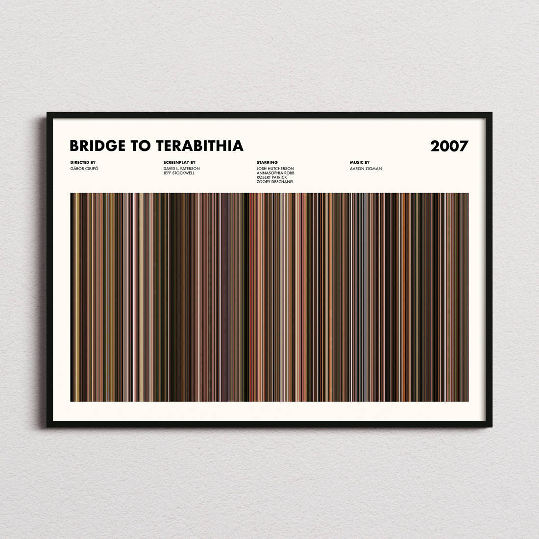 Bridge to Terabithia Movie Barcode Poster
