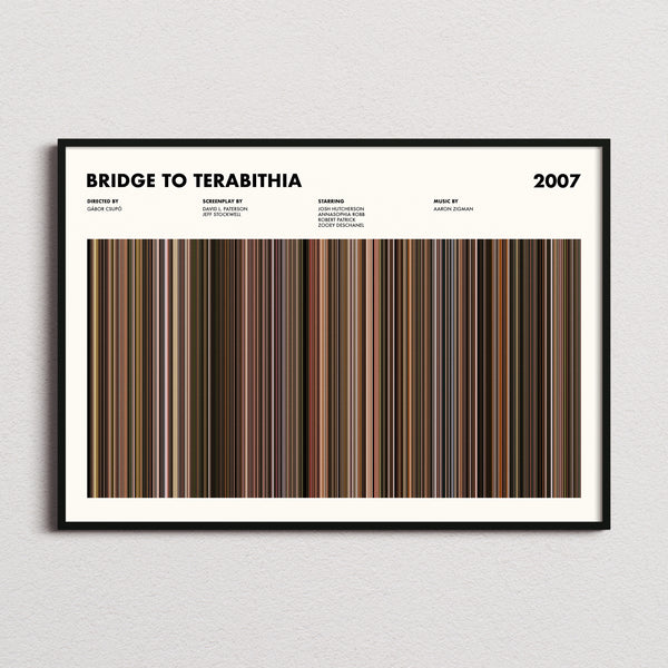 Bridge to Terabithia Movie Barcode Poster