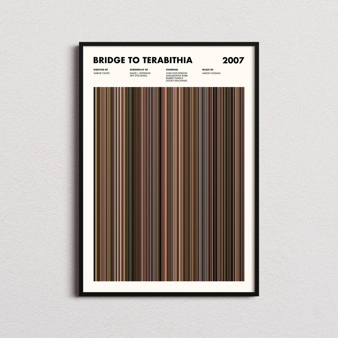 Bridge to Terabithia Movie Barcode Poster