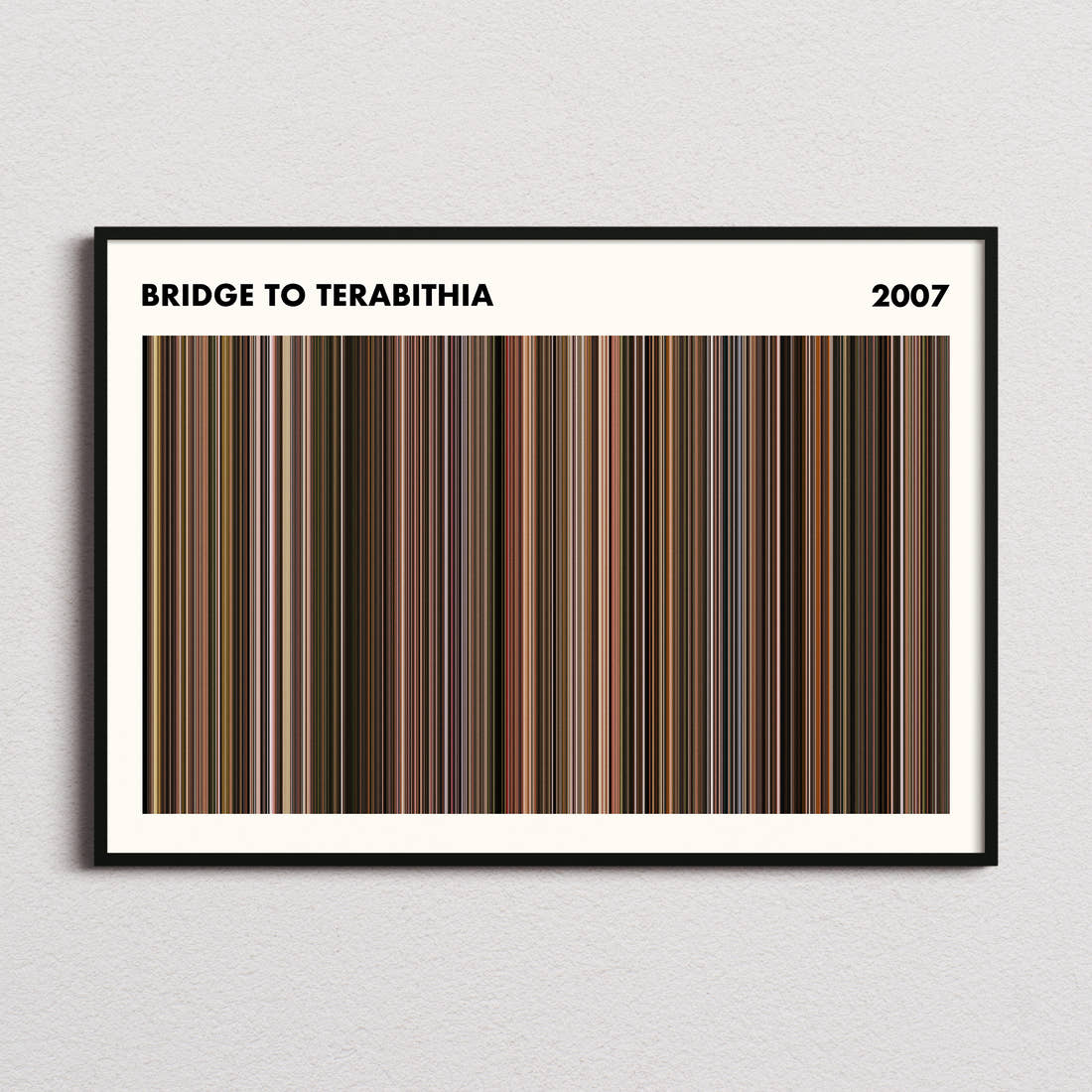 Bridge to Terabithia Movie Barcode Poster - Simplified