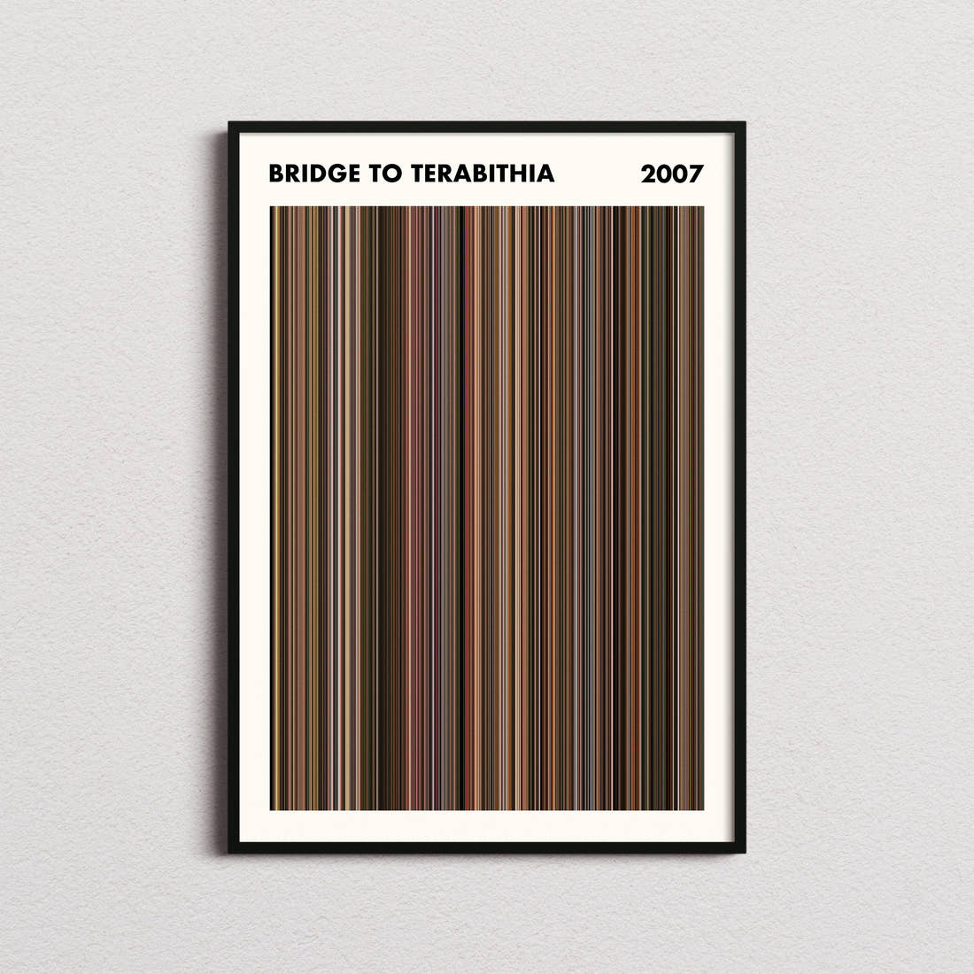 Bridge to Terabithia Movie Barcode Poster - Simplified