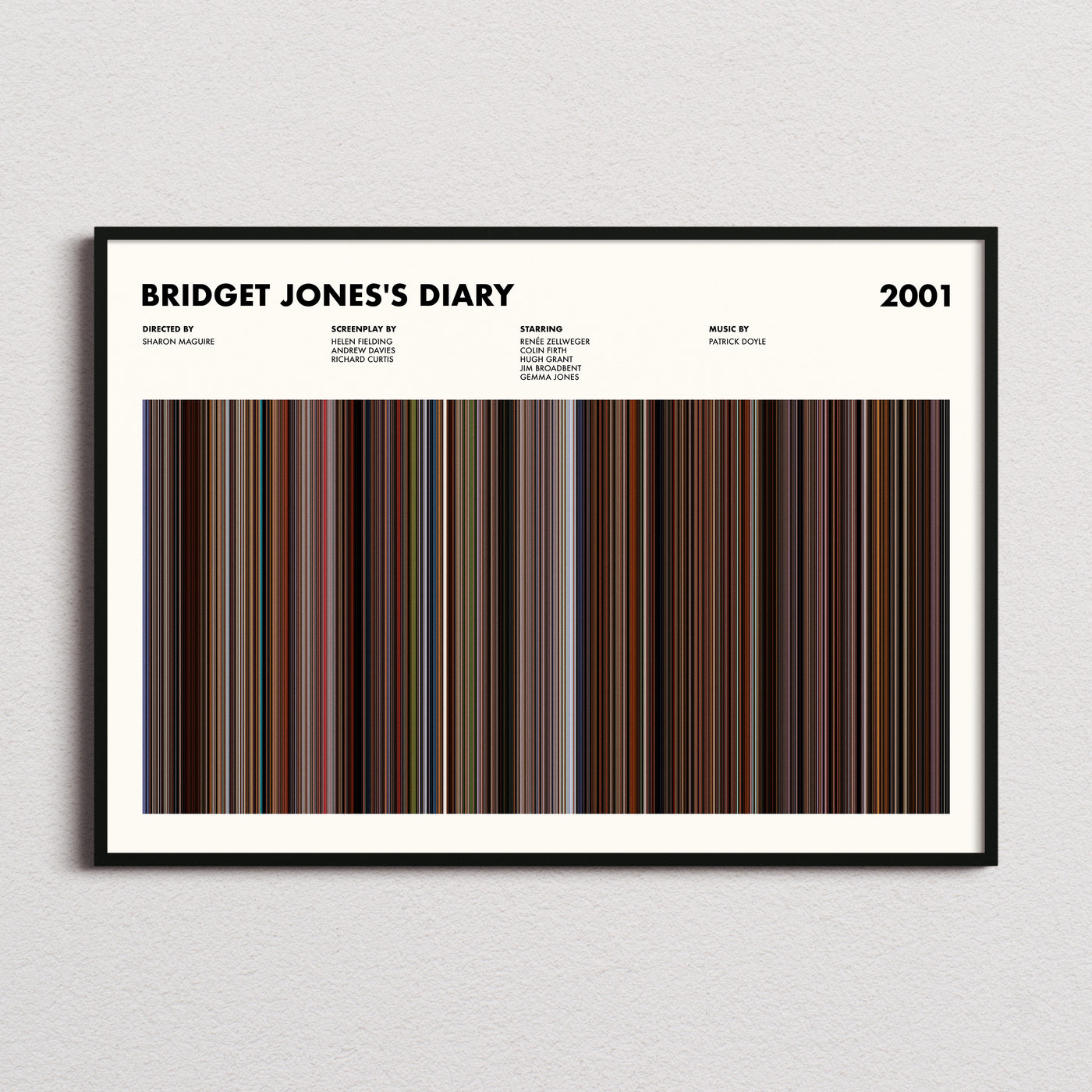 Bridget Jones's Diary Movie Barcode Poster