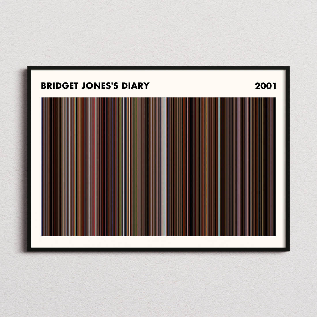 Bridget Jones's Diary Movie Barcode Poster - Simplified