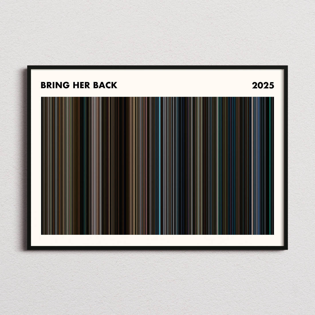 Bring Her Back Movie Barcode Poster - Simplified