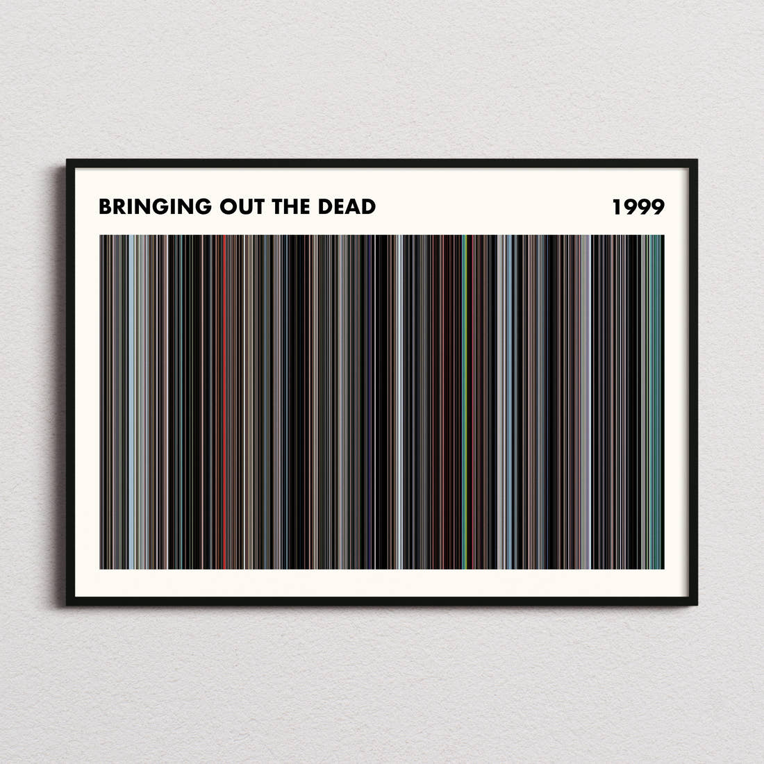 Bringing Out the Dead Movie Barcode Poster - Simplified