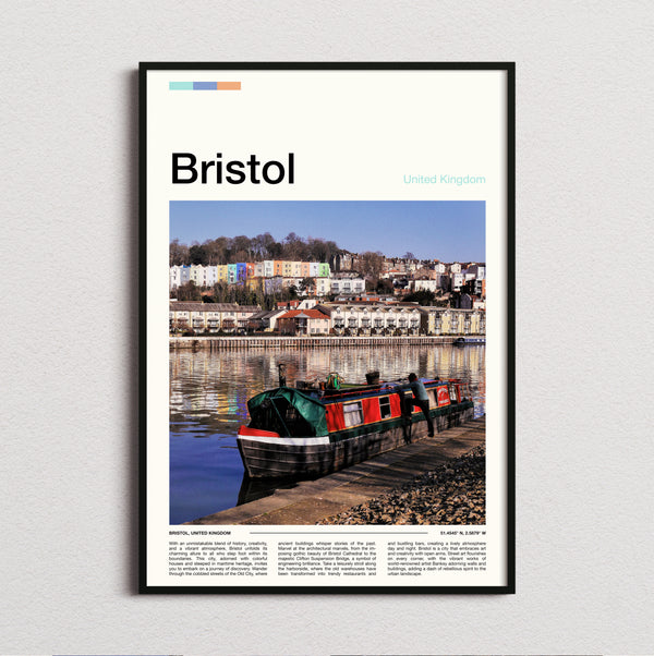Bristol - Boat In The Harbour - Travel Print
