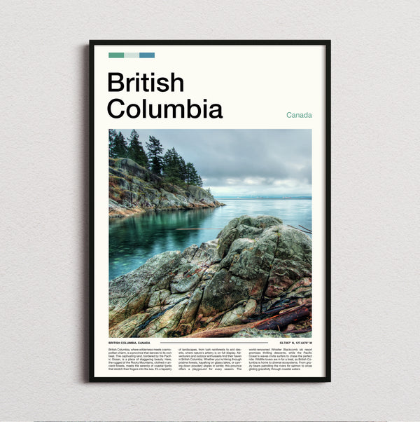 British Columbia - Rocks By The Ocean - Travel Print