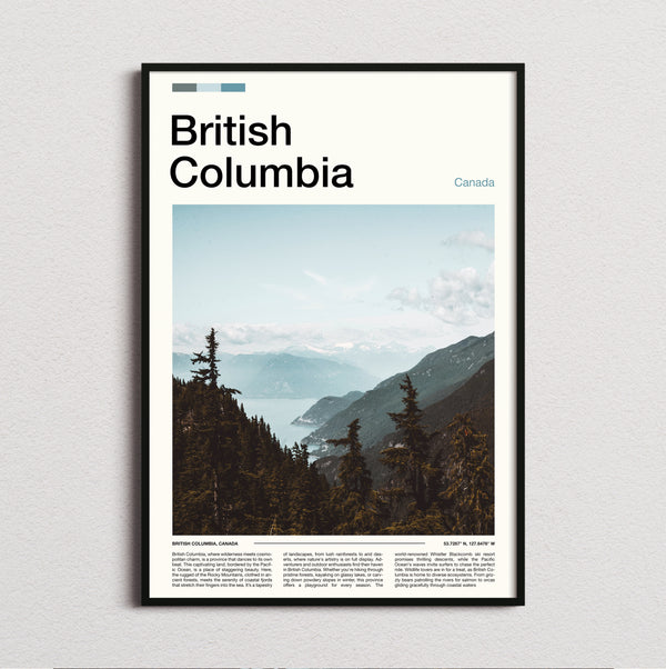 British Columbia - Trees Above The Valley - Travel Print
