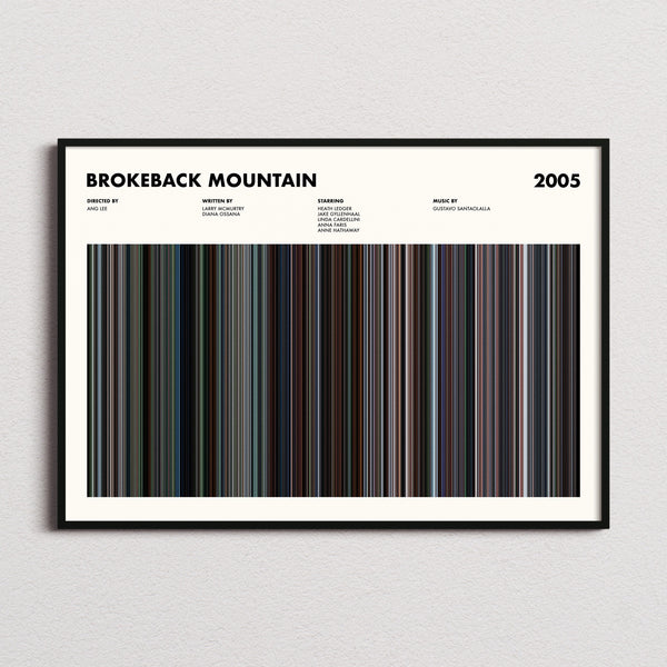 Brokeback Mountain Movie Barcode Poster