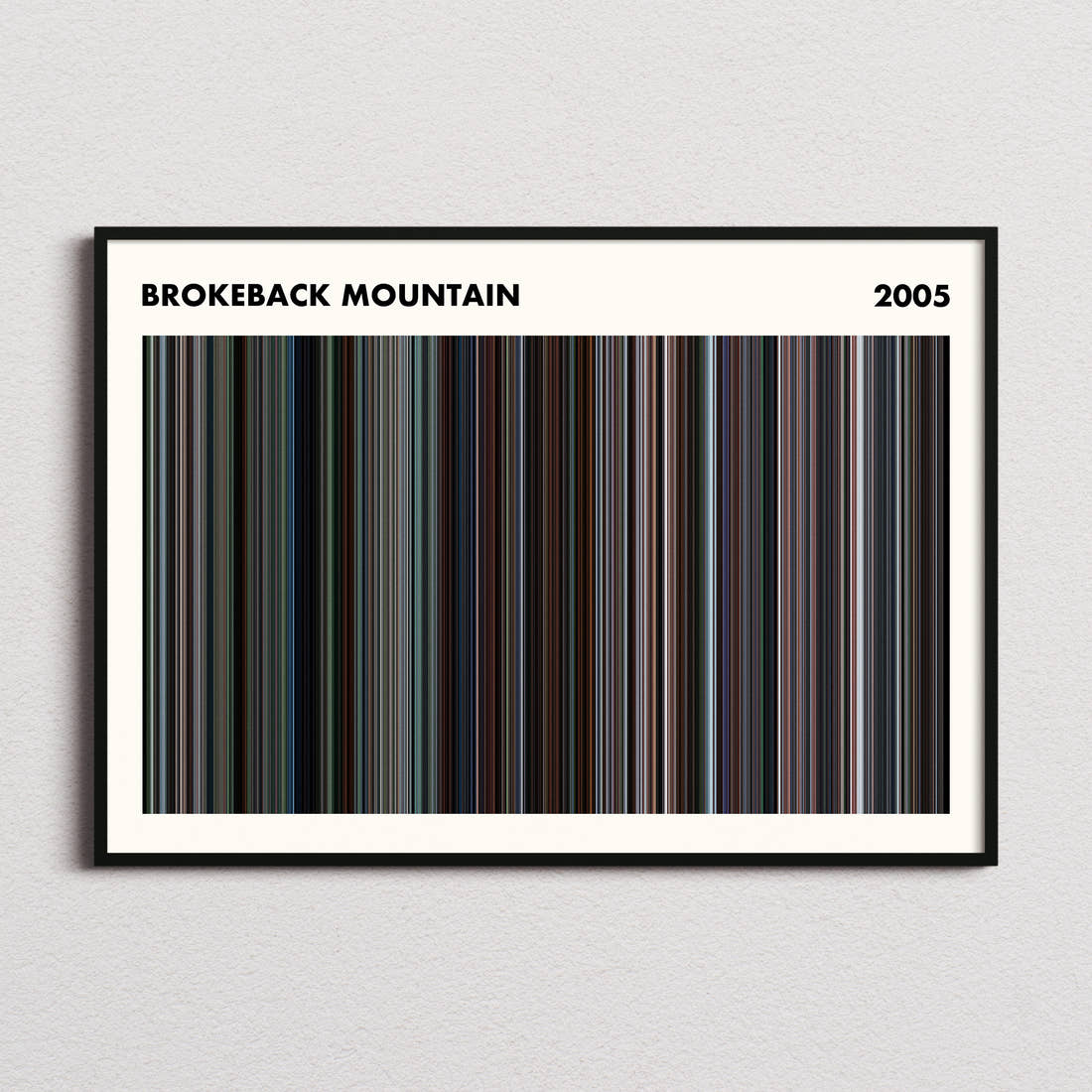 Brokeback Mountain Movie Barcode Poster - Simplified