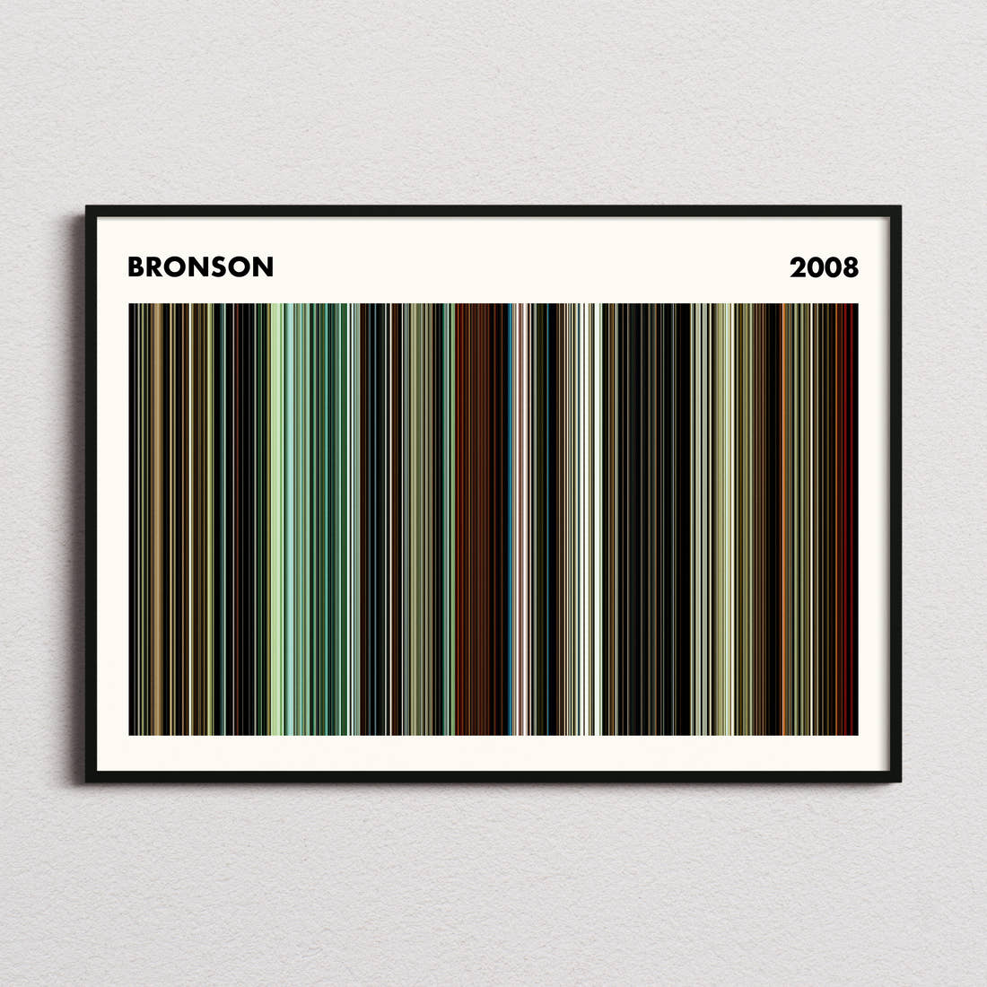 Bronson Movie Barcode Poster - Simplified
