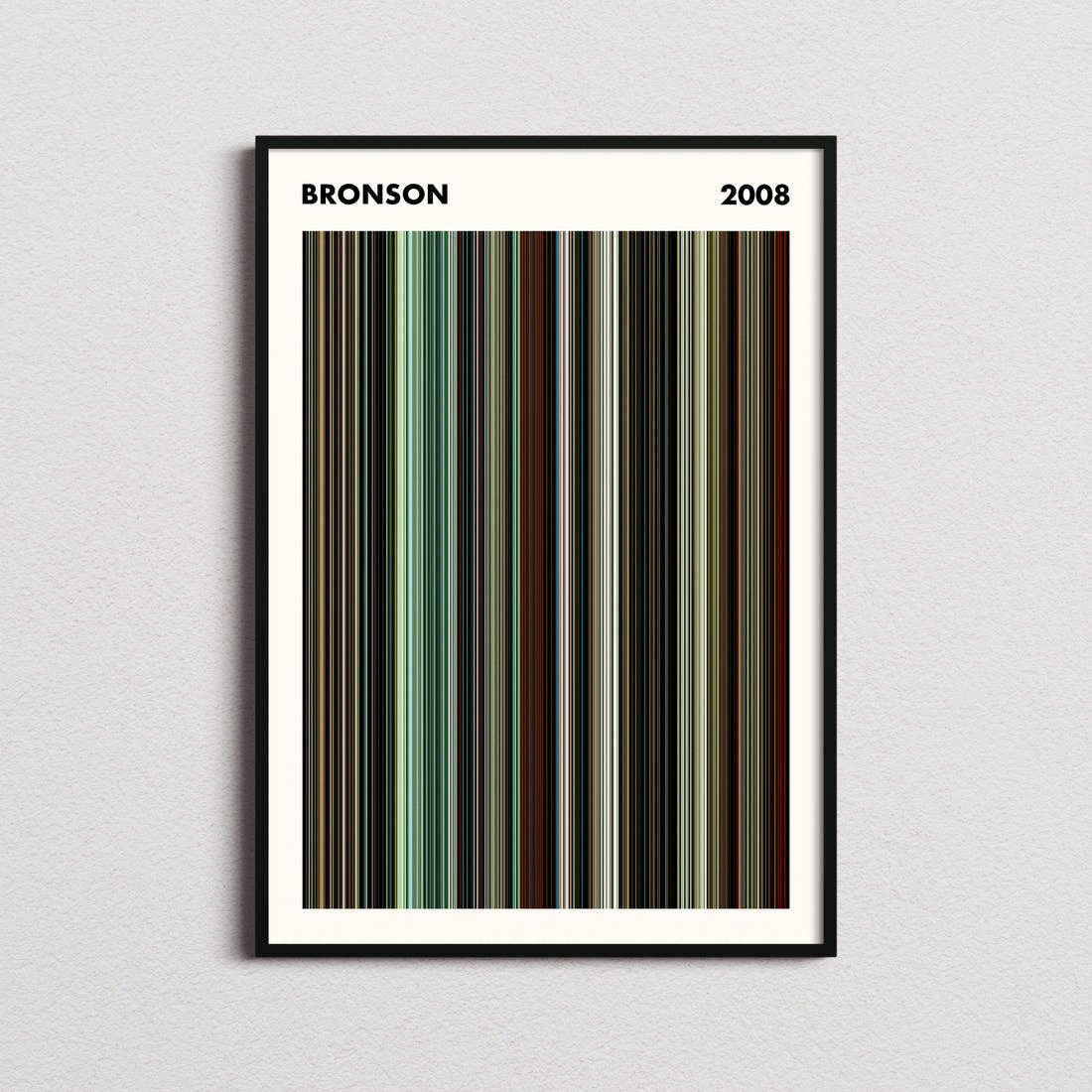 Bronson Movie Barcode Poster - Simplified