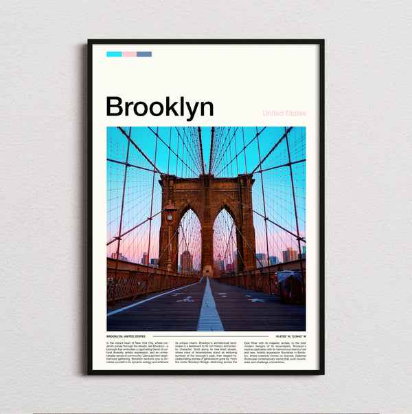 Brooklyn - Brooklyn Bridge - Travel Print