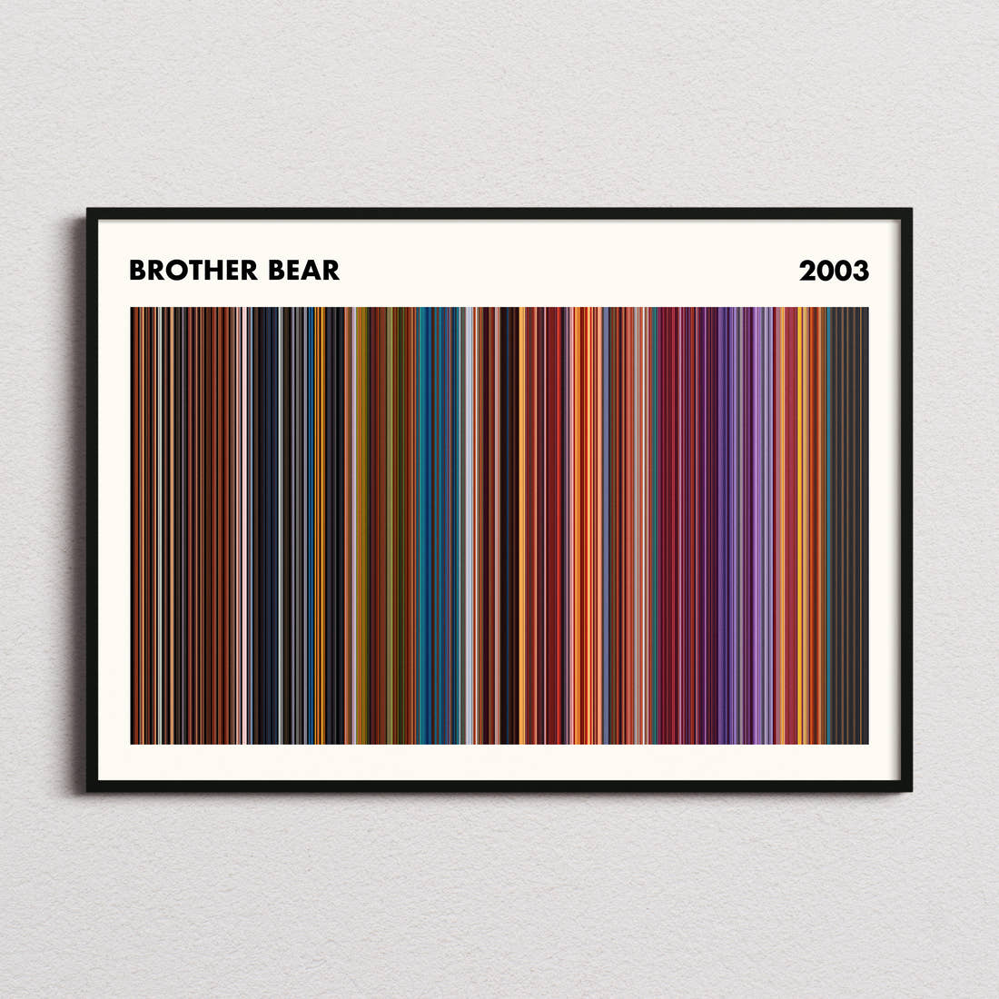 Brother Bear Movie Barcode Poster - Simplified