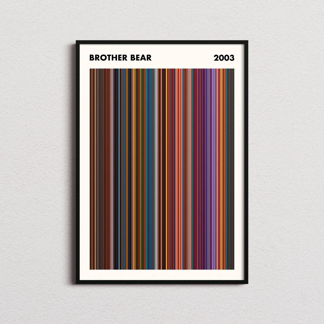 Brother Bear Movie Barcode Poster - Simplified