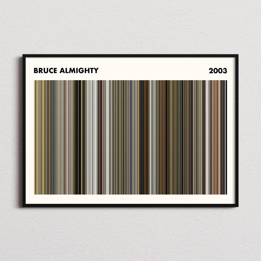 Bruce Almighty Movie Barcode Poster - Simplified