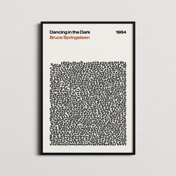 Bruce Springsteen Dancing in the Dark Lyric Print