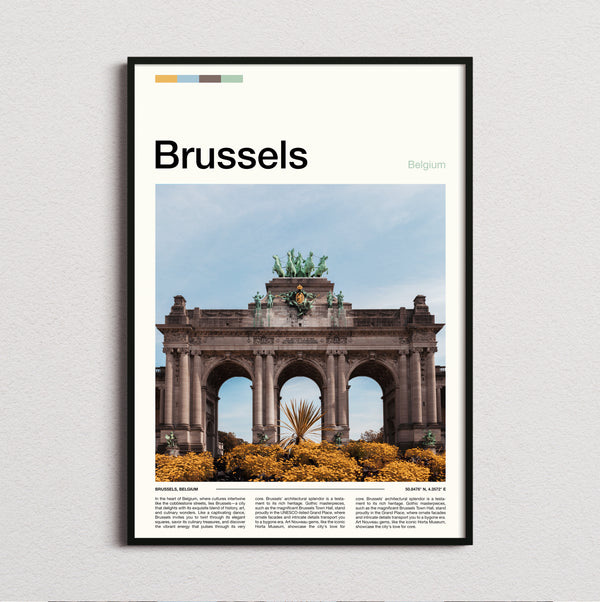 Brussels - Cinquantenaire Arch - Travel Print