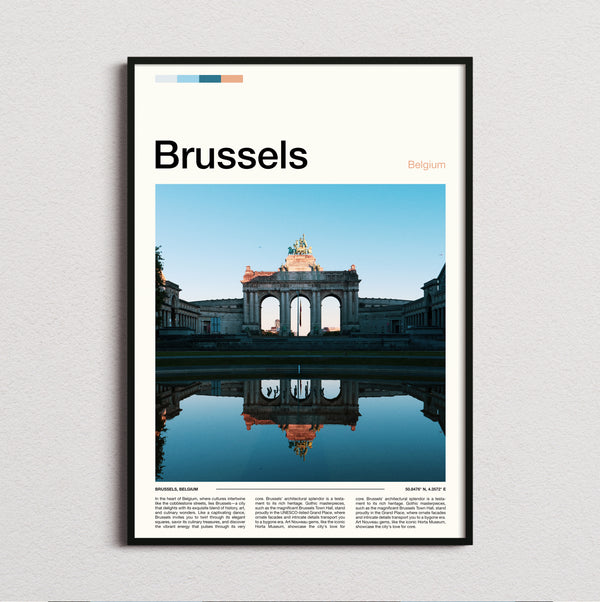 Brussels - Cinquantenaire Arch Reflection - Travel Print