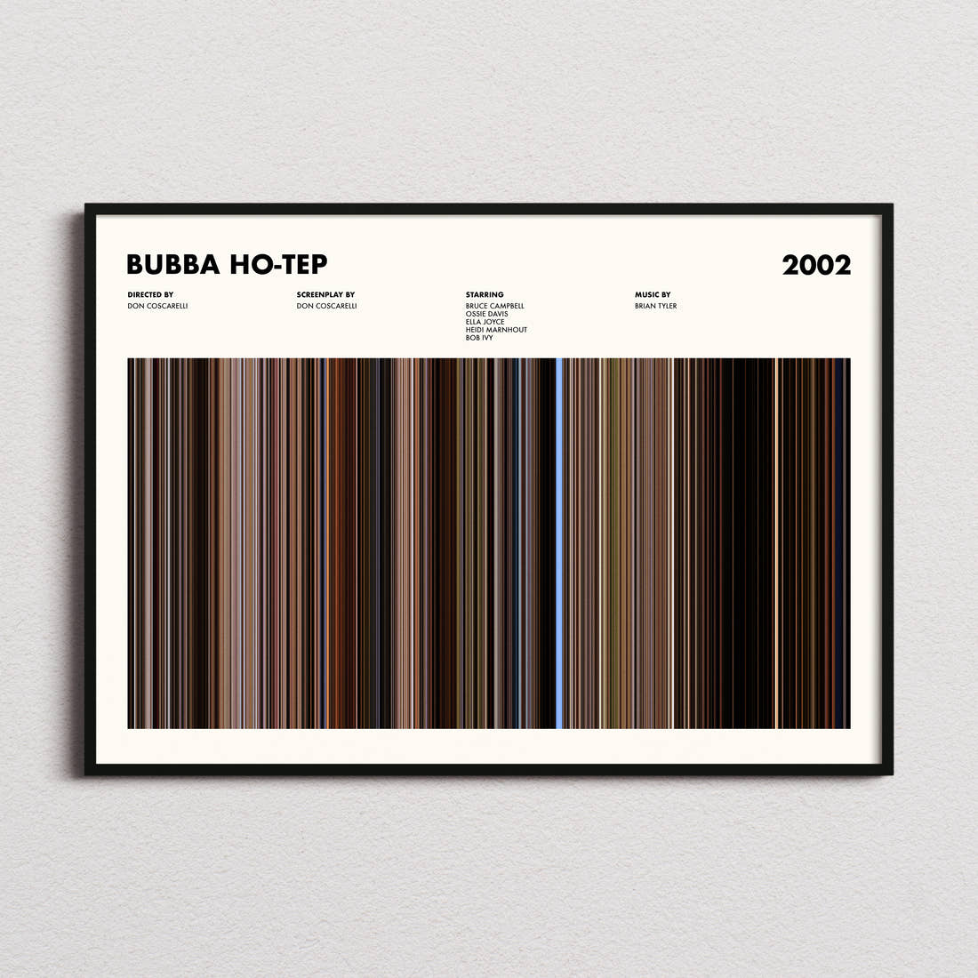 Bubba Ho-Tep Movie Barcode Poster