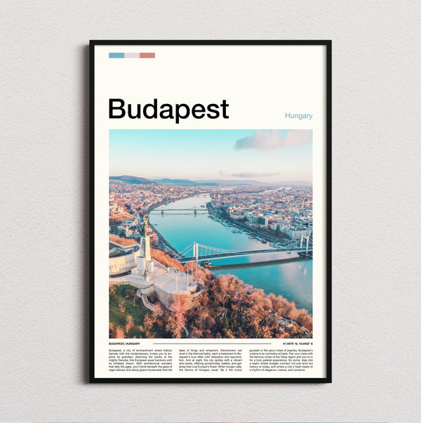 Budapest - Bridges Over The River - Travel Print