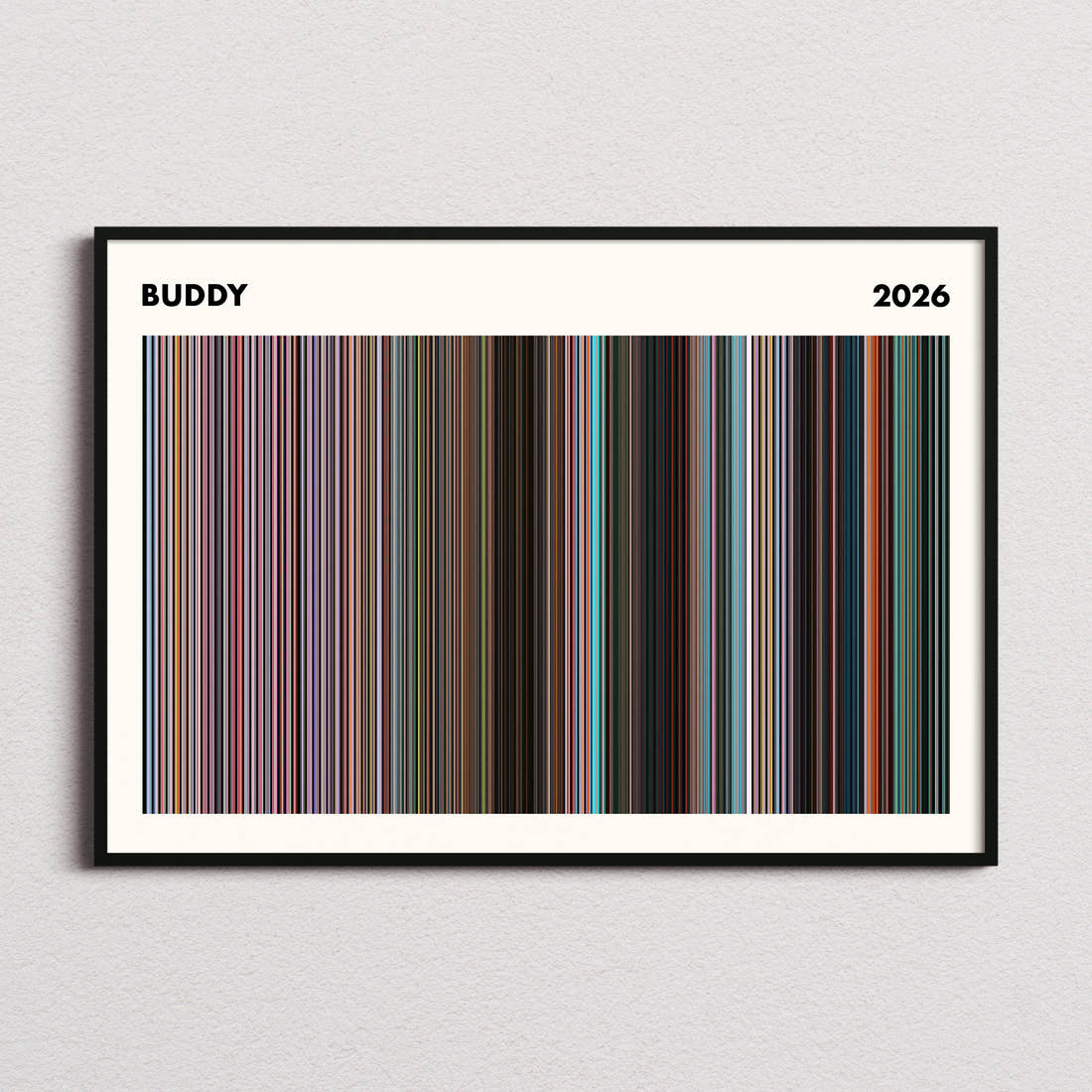 Buddy Movie Barcode Poster - Simplified