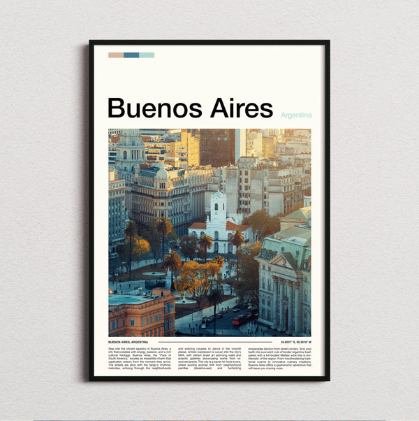 Buenos Aires - Aerial View Of The City - Travel Print