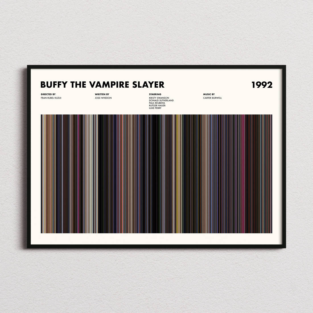 Buffy the Vampire Slayer Movie Barcode Poster