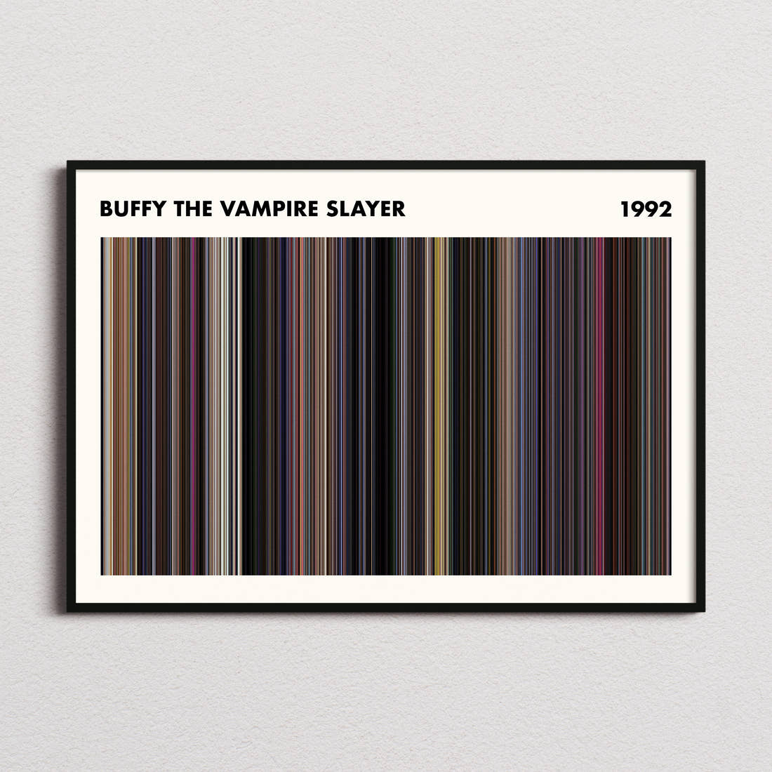 Buffy the Vampire Slayer Movie Barcode Poster - Simplified