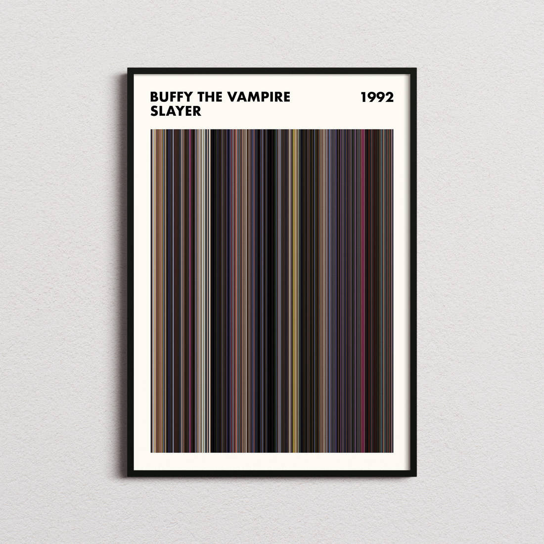 Buffy the Vampire Slayer Movie Barcode Poster - Simplified