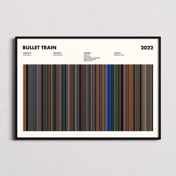 Bullet Train Movie Barcode Poster