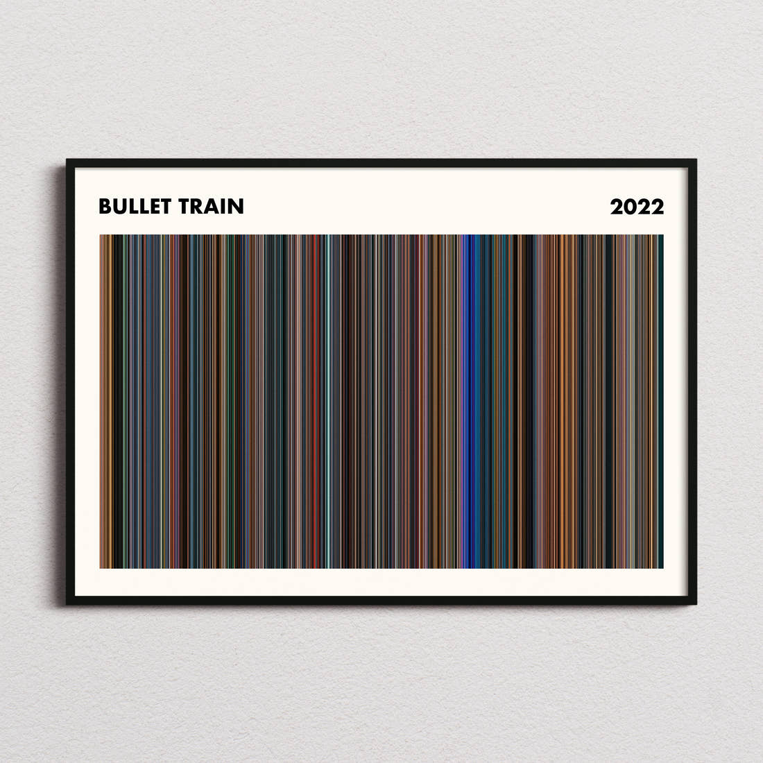 Bullet Train Movie Barcode Poster - Simplified