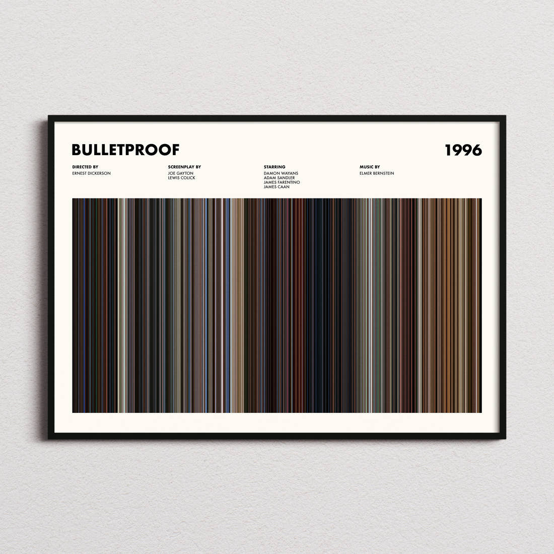 Bulletproof Movie Barcode Poster