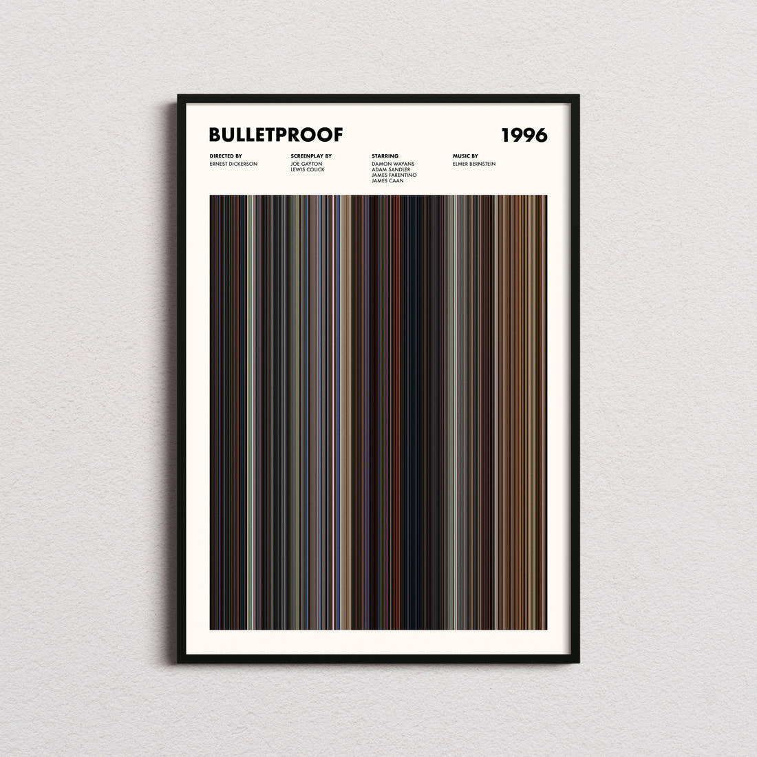 Bulletproof Movie Barcode Poster
