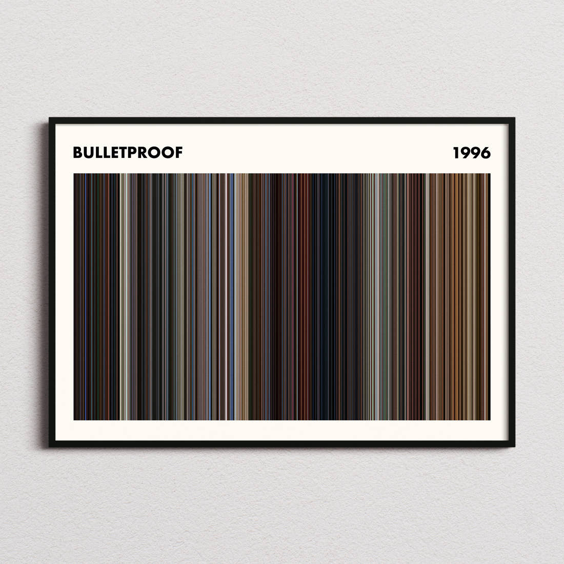 Bulletproof Movie Barcode Poster - Simplified