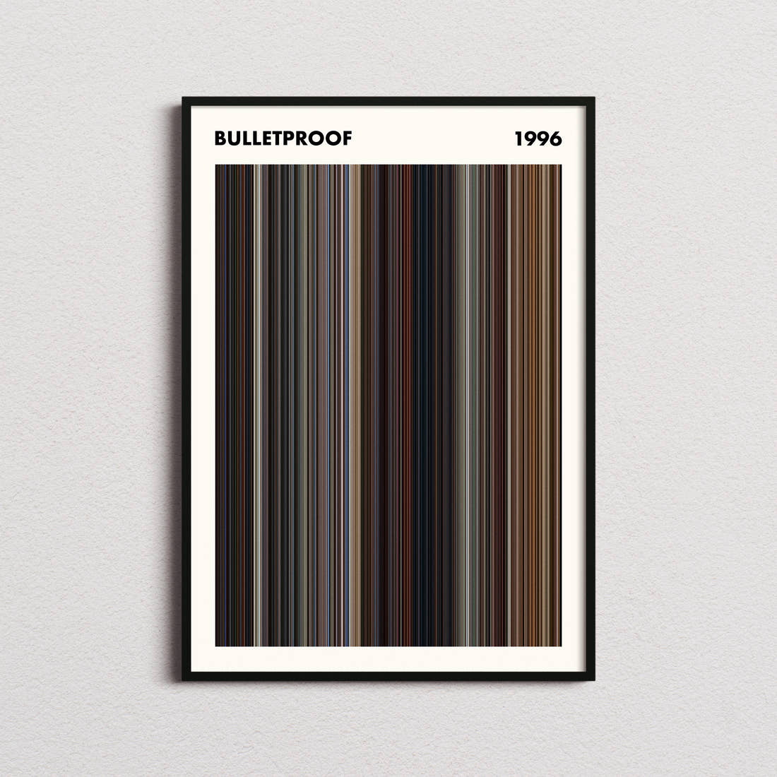 Bulletproof Movie Barcode Poster - Simplified