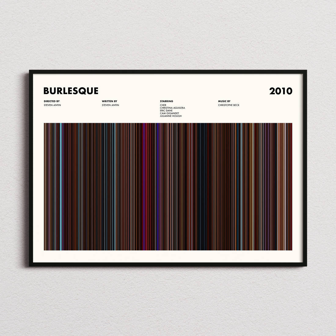 Burlesque Movie Barcode Poster